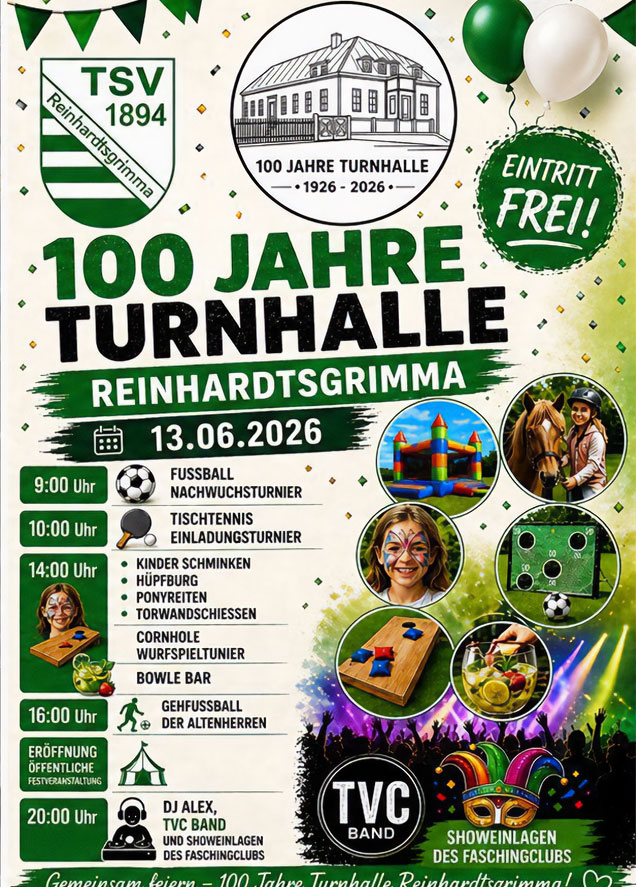 Plakat 100 Jahre Turnhalle